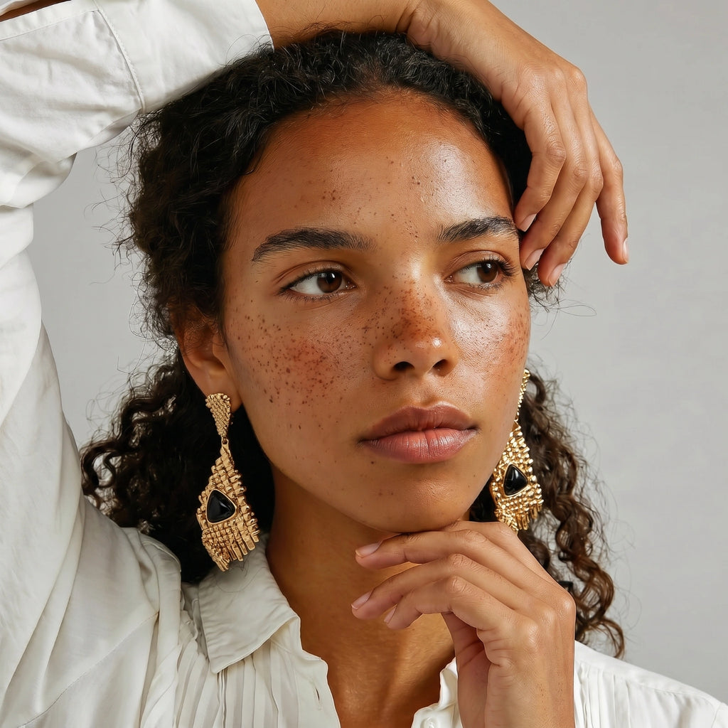 Grid Statement Earrings | Jeeya